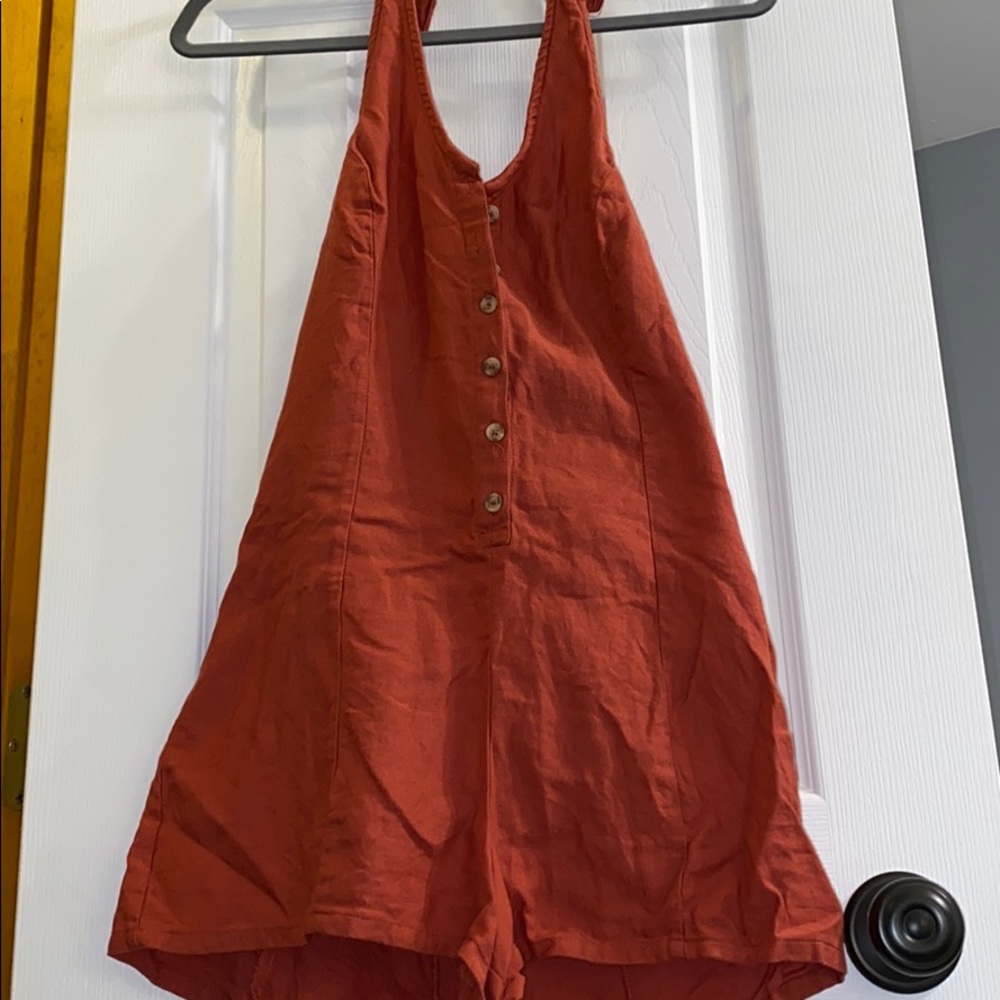 Tilly’s button up and tie neck romper